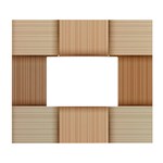 Wooden Wickerwork Texture Square Pattern White Wall Photo Frame 5  x 7 
