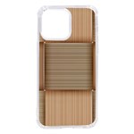Wooden Wickerwork Texture Square Pattern iPhone 14 Pro Max TPU UV Print Case