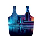 Digital Art Artwork Illustration Vector Buiding City Full Print Recycle Bag (S)