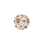 Bear Cartoon Background Pattern Seamless Animal 1  Mini Buttons