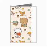 Bear Cartoon Background Pattern Seamless Animal Mini Greeting Card