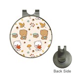 Bear Cartoon Background Pattern Seamless Animal Hat Clips with Golf Markers