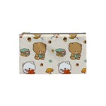 Bear Cartoon Background Pattern Seamless Animal Cosmetic Bag (Small)