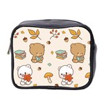 Bear Cartoon Background Pattern Seamless Animal Mini Toiletries Bag (Two Sides)