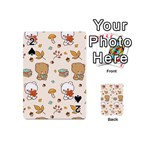 Bear Cartoon Background Pattern Seamless Animal Playing Cards 54 Designs (Mini)