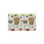 Bear Cartoon Background Pattern Seamless Animal Cosmetic Bag (XS)