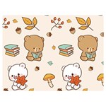 Bear Cartoon Background Pattern Seamless Animal Two Sides Premium Plush Fleece Blanket (Baby Size)