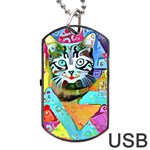 Kitten Cat Pet Animal Adorable Fluffy Cute Kitty Dog Tag USB Flash (Two Sides)