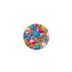 Circles Art Seamless Repeat Bright Colors Colorful 1  Mini Magnets
