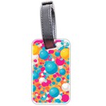 Circles Art Seamless Repeat Bright Colors Colorful Luggage Tag (two sides)