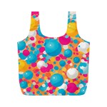 Circles Art Seamless Repeat Bright Colors Colorful Full Print Recycle Bag (M)