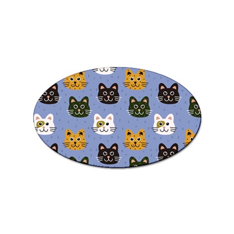 Cat Cat Background Animals Little Cat Pets Kittens Sticker Oval (10 pack) from UrbanLoad.com Front