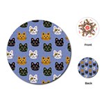 Cat Cat Background Animals Little Cat Pets Kittens Playing Cards Single Design (Round)
