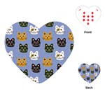 Cat Cat Background Animals Little Cat Pets Kittens Playing Cards Single Design (Heart)