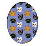 Cat Cat Background Animals Little Cat Pets Kittens Oval Glass Fridge Magnet (4 pack)