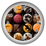 Chocolate Candy Candy Box Gift Cashier Decoration Chocolatier Art Handmade Food Cooking Wall Clock (Silver)