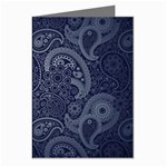 Blue Paisley Texture, Blue Paisley Ornament Greeting Cards (Pkg of 8)