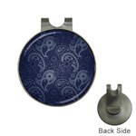 Blue Paisley Texture, Blue Paisley Ornament Hat Clips with Golf Markers