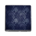 Blue Paisley Texture, Blue Paisley Ornament Memory Card Reader (Square 5 Slot)