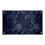 Blue Paisley Texture, Blue Paisley Ornament Banner and Sign 5  x 3 