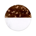 Camouflage, Pattern, Abstract, Background, Texture, Army Classic Marble Wood Coaster (Round) 