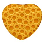 Cheese Texture Food Textures Heart Glass Fridge Magnet (4 pack)