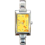 Cheese Texture, Macro, Food Textures, Slices Of Cheese Rectangle Italian Charm Watch