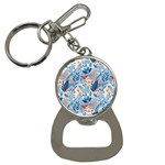 Berries Foliage Seasons Branches Seamless Background Nature Bottle Opener Key Chain