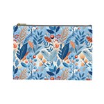 Berries Foliage Seasons Branches Seamless Background Nature Cosmetic Bag (Large)