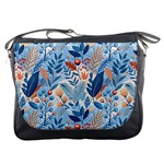 Berries Foliage Seasons Branches Seamless Background Nature Messenger Bag