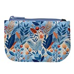 Berries Foliage Seasons Branches Seamless Background Nature Large Coin Purse