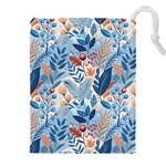 Berries Foliage Seasons Branches Seamless Background Nature Drawstring Pouch (5XL)