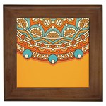 Mandala orange Framed Tile