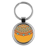 Mandala orange Key Chain (Round)