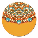 Mandala orange Magnet 5  (Round)