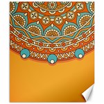 Mandala orange Canvas 8  x 10 