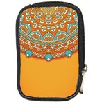 Mandala orange Compact Camera Leather Case