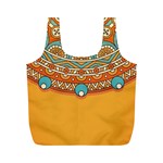 Mandala orange Full Print Recycle Bag (M)
