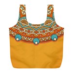 Mandala orange Full Print Recycle Bag (L)