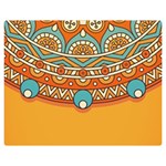 Mandala orange Premium Plush Fleece Blanket (Medium)