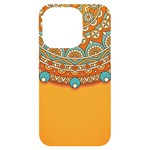 Mandala orange iPhone 14 Pro Black UV Print Case