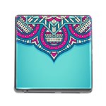 Mandala blue Memory Card Reader (Square 5 Slot)