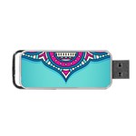 Mandala blue Portable USB Flash (One Side)