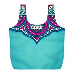 Mandala blue Full Print Recycle Bag (L)