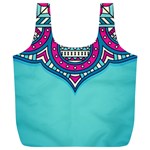 Mandala blue Full Print Recycle Bag (XL)