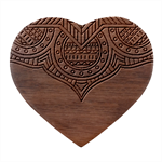 Mandala blue Heart Wood Jewelry Box