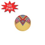Mandala sun 1  Mini Buttons (100 pack) 