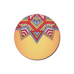 Mandala sun Rubber Coaster (Round)