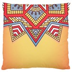 Mandala sun Large Premium Plush Fleece Cushion Case (Two Sides)
