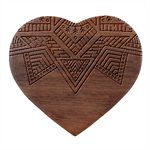Mandala sun Heart Wood Jewelry Box